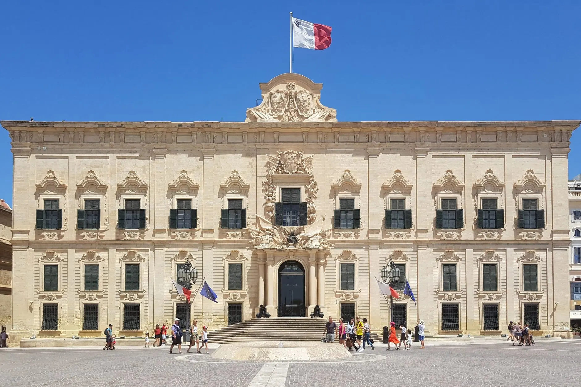 La Auberge de Castille en La Valeta, sede de la oficina del primer ministro maltés.